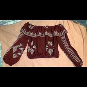 Off the shoulder shirt